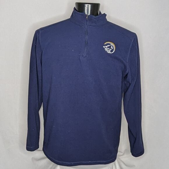 Ecorevive Men's Fleece 1/4 Zip Pullover Sweater | Medium | Blue - Picture 1 of 4